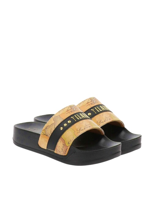 ALVIERO MARTINI PRIMA CLASSE GEO  Ciabatte geo beige/nero - Scarpe Donna