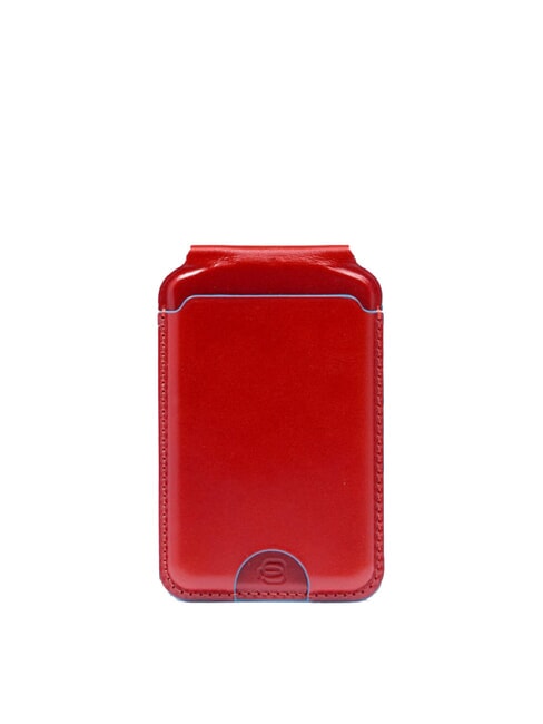 PIQUADRO BLUE SQUARE Portacard MagSafe con tracker ROSSO - Portafogli Uomo