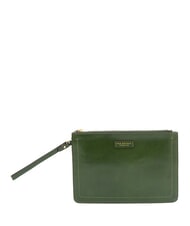 THE BRIDGE FIONA Pochette piatta in pelle con polsierina verde inglese abb. oro - Borse Donna - 1