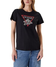 GUESS FLOWER BLING T-shirt con stampa e applicazione - T-shirt e Top Donna