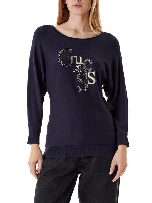 GUESS KASSIDY Maglioncino con logo jetbla - Maglie Donna