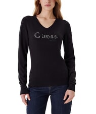 GUESS KENZIE LOGO Maglioncino scollo a V - Maglie Donna