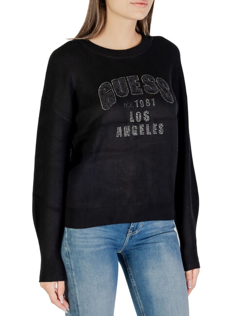 GUESS LEIGHTON LOGO Maglione a girocollo jetbla - Maglie Donna
