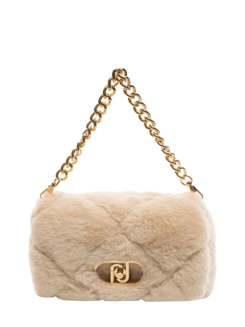 LIUJO LAPUFFY Borsa peluche manico catena marmo - Borse Donna