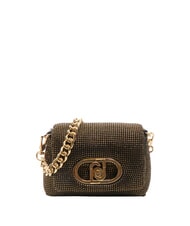 LIUJO LAPUFFY Borsa micro a spalla con strass nero/brass gold - Borse Donna - 1