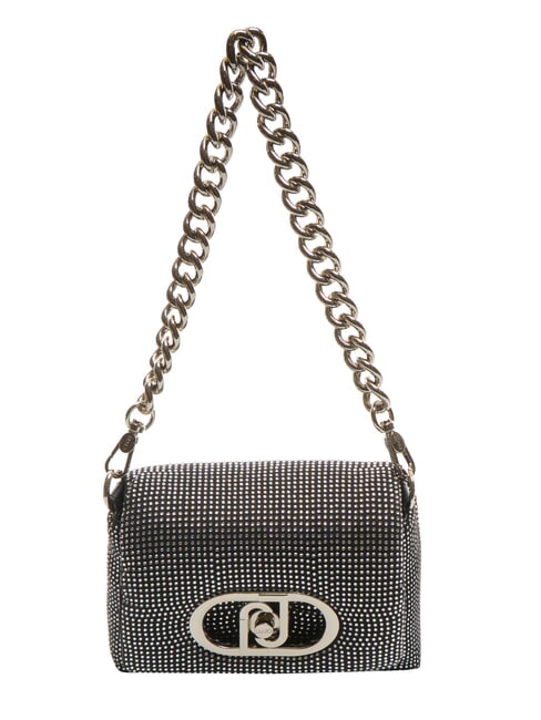 LIUJO LAPUFFY Borsa micro a spalla con strass nero/steel - Borse Donna