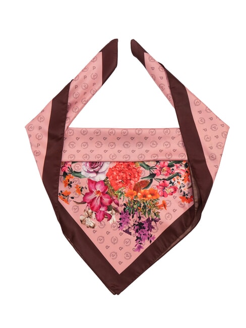 POLLINI FLOWERS TWILL Foulard stampato rosa flowers - Sciarpe