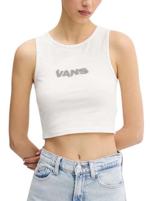 VANS BLUR Canotta crop top stampa logo marshmallow - T-shirt e Top Donna