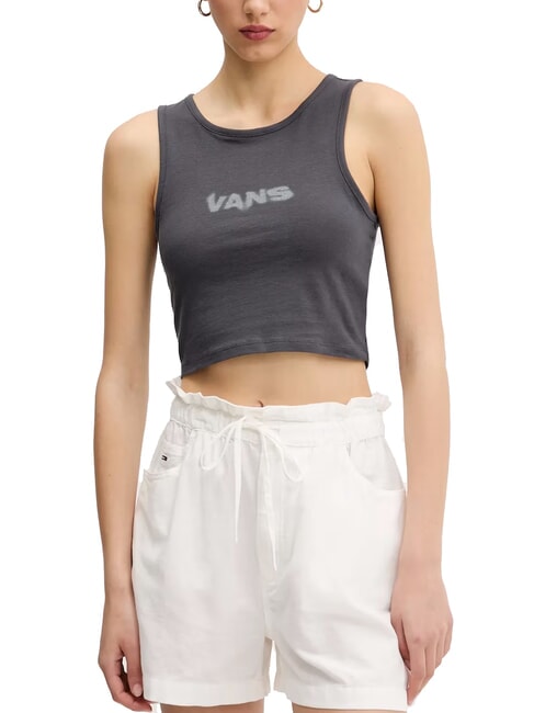VANS BLUR Canotta crop top stampa logo asphalt - T-shirt e Top Donna