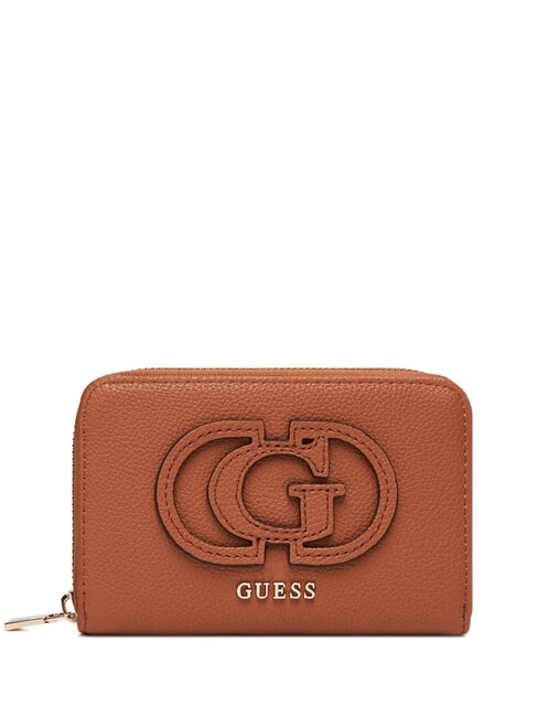 GUESS CALEBRA Portafoglio Zip Around Medio COGNAC - Portafogli Donna