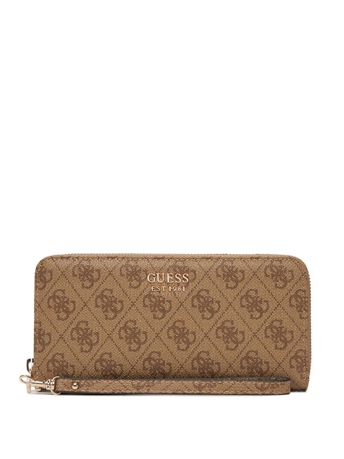 GUESS BRENTON Portafoglio con polsierina LATTE LOGO - Portafogli Donna