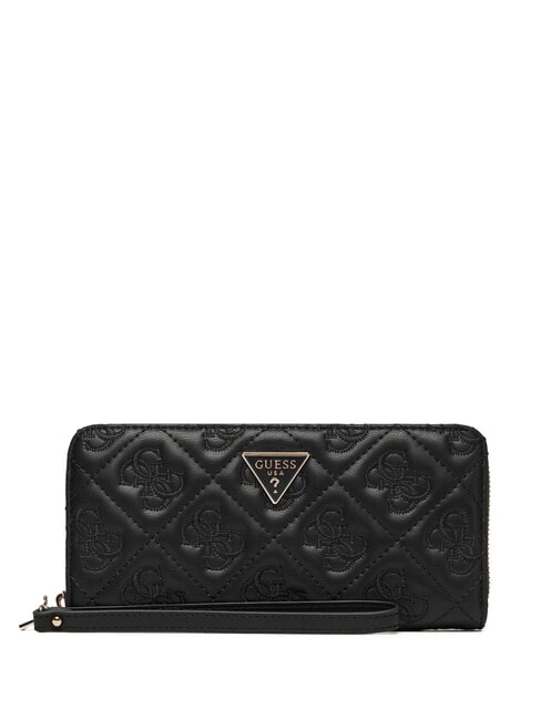 GUESS ADELASIA Portafoglio zip around NERO - Portafogli Donna