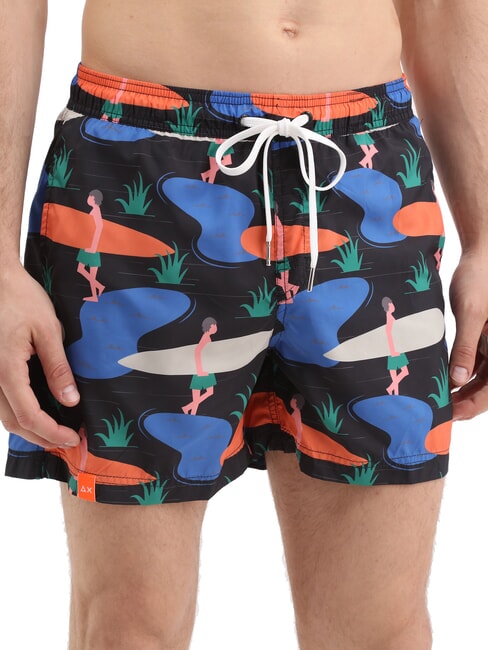 SUN68 ILLUSTRATION Costume uomo da mare nero/blue - Costumi da bagno Uomo