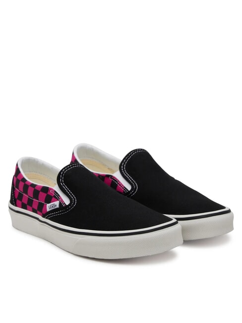VANS CLASSIC POP CHECK Sneakers slip-on a scacchi raspberry rose - Scarpe Unisex