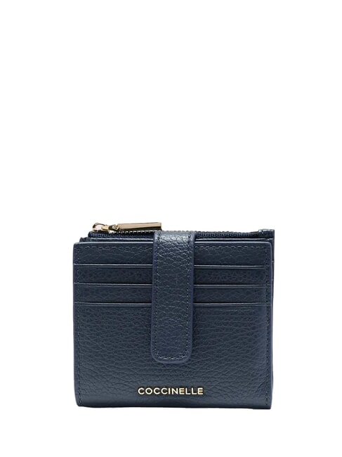 COCCINELLE METALLIC SOFT Mini Portafoglio in pelle midnight blue - Portafogli Donna