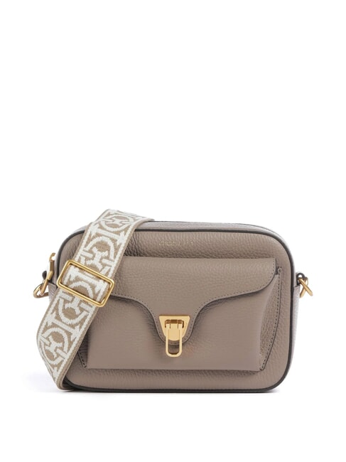 COCCINELLE BEAT SOFT RIBB Borsa in pelle a tracolla warm taupe 2 - Borse Donna