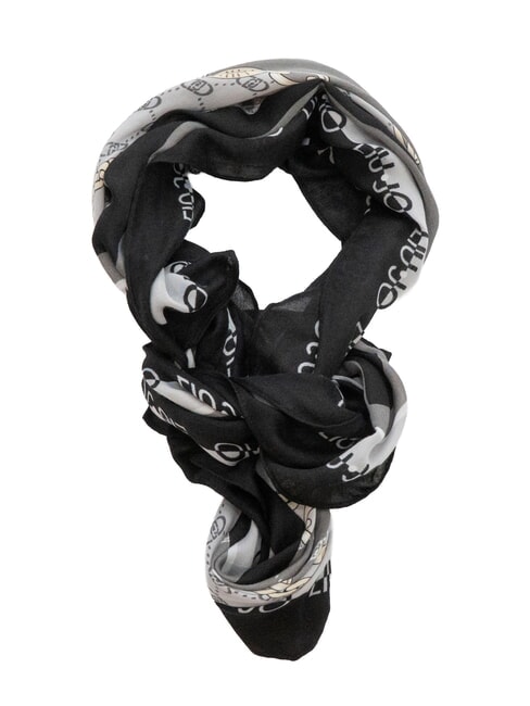 LIUJO CHAIN Foulard con stampa all over NERO - Sciarpe