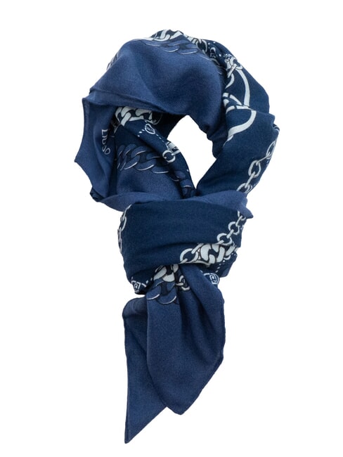 LIUJO CHAIN Foulard con stampa all over blu lapis - Sciarpe