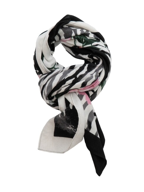 LIUJO ZEBRA Foulard con stampa all over NERO - Sciarpe
