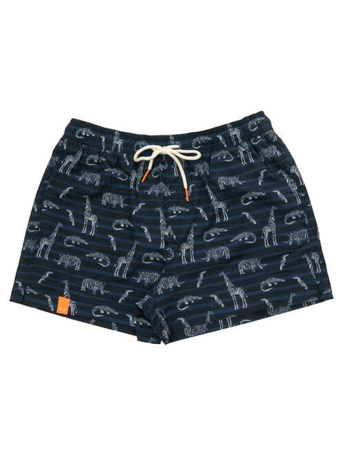 SUN68 BIG PRINT Costume uomo da mare navy blue/bianco - Costumi da bagno Uomo