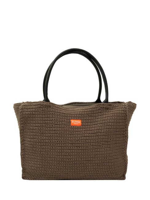 SUN68 TWIST Borsa mare a spalla beige - Borse Donna