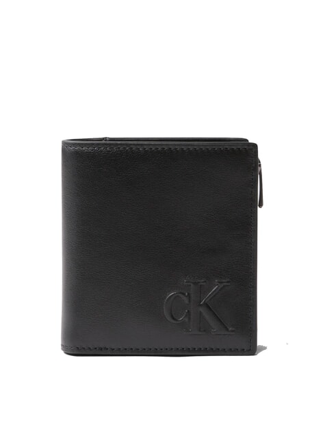 CALVIN KLEIN SCULPTED IMPRESS Portafoglio mini in pelle na black - Portafogli Uomo