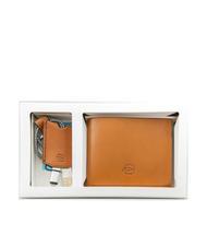 PIQUADRO CAMPIONARIO - BAGMOTIC KIT Portafoglio + Portachiavi con USB  in pelle cuoio/blu - Portafogli Uomo - 1
