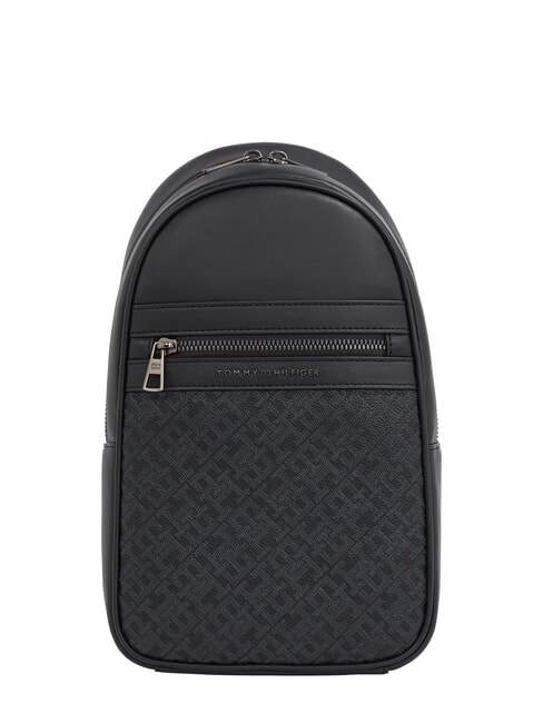 TOMMY HILFIGER TH  MONOGRAM Zaino monospalla black - Zaini Scuola & Tempo Libero