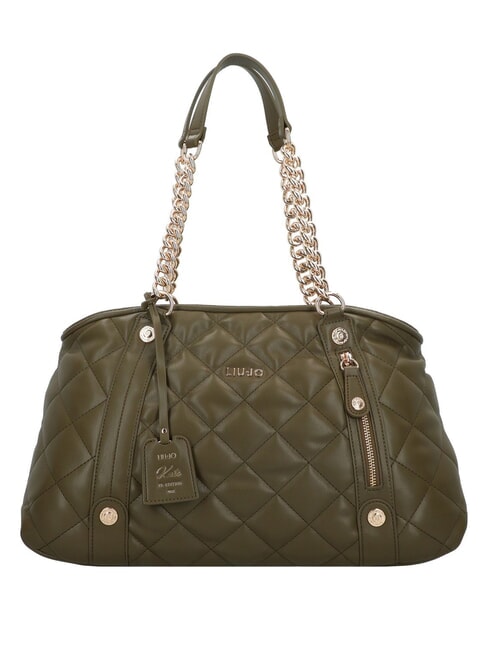 LIUJO KATE Borsa trapuntata manici catena armygreen - Borse Donna