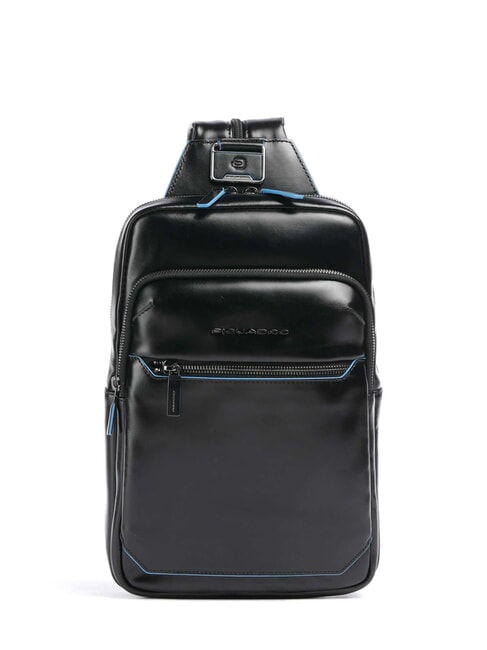 PIQUADRO BLUE SQUARE Monospalla portabilità zaino Nero - Zaini da lavoro porta PC