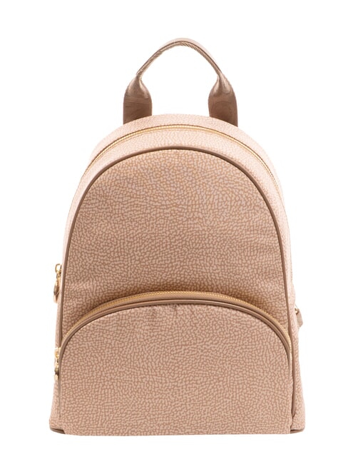 BORBONESE MEDIUM ECO LINE Zaino rotondo con tasca mauve - Borse Donna