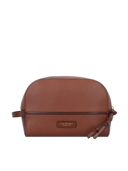 THE BRIDGE DOMITILLA  Beauty in pelle MARRONE - Beauty Case