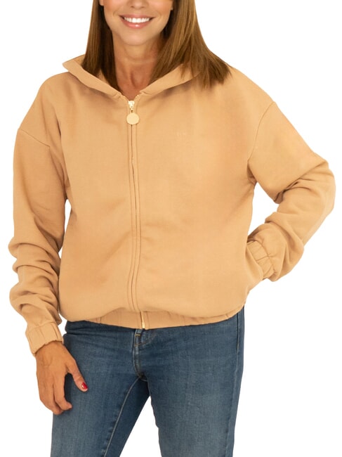 SUN68 HOODY Felpa con cappuccio tortora - Felpe Donna
