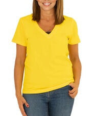SUN68 BOXY T-shirt scollo a V giallo - T-shirt e Top Donna - 1