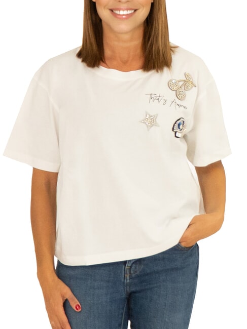 SUN68 BOXY T-Shirt in cotone porcellana - T-shirt e Top Donna