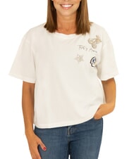 SUN68 BOXY T-Shirt in cotone porcellana - T-shirt e Top Donna - 1