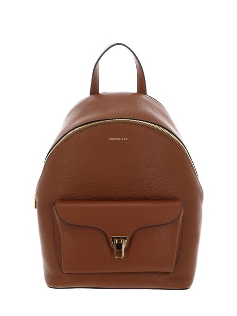 COCCINELLE BEAT GENERATIO Zaino in pelle martellata cognac - Borse Donna