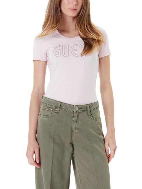 GUESS SS LOGO T-shirt a maniche corte low key pink - T-shirt e Top Donna