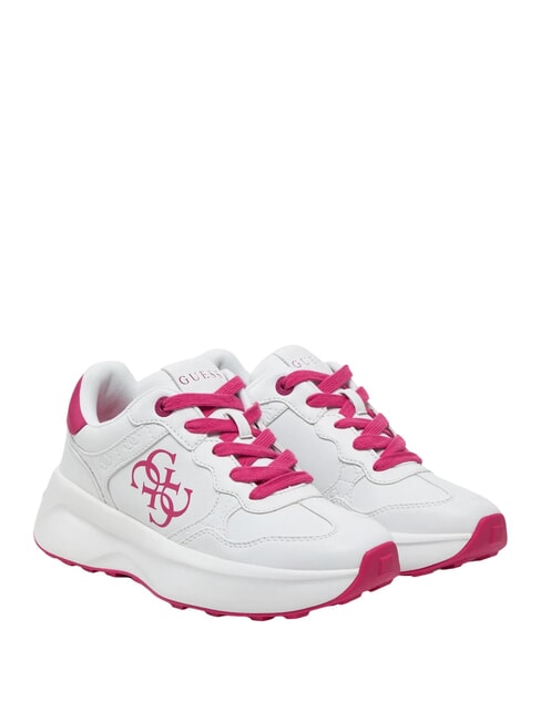 GUESS LUCKEI Sneakers logo 4G White/Fucsia - Scarpe Donna