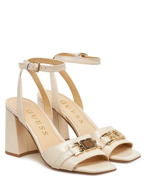 GUESS GRATO Sandali alti in pelle CREMA - Scarpe Donna