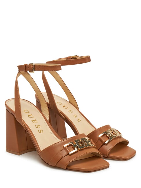 GUESS GRATO Sandali alti in pelle tan - Scarpe Donna
