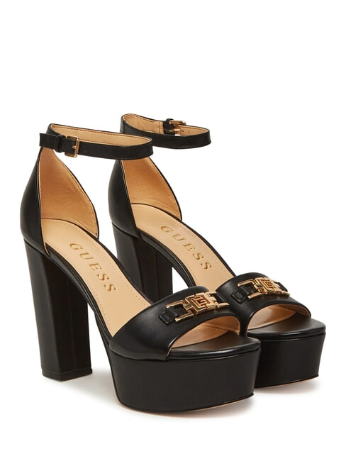 GUESS SETTLE Sandali alti in pelle NERO - Scarpe Donna
