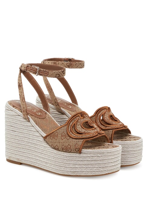 GUESS TANVEEY Sandali Espadrillas con zeppa Beige/Brown - Scarpe Donna