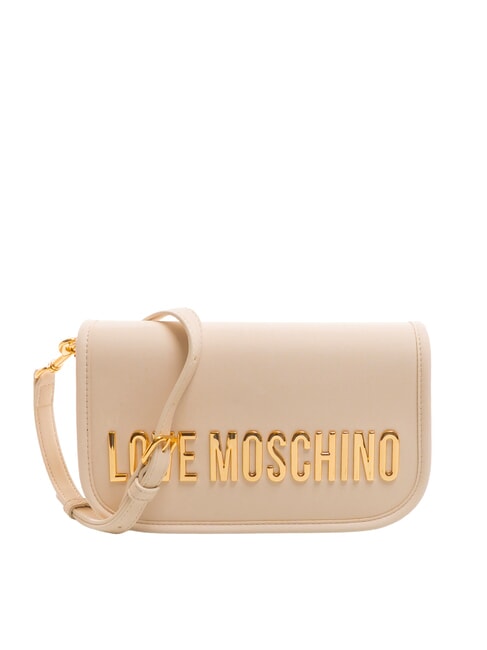 LOVE MOSCHINO BOLD LOVE Borsa a tracolla con flap avorio - Borse Donna