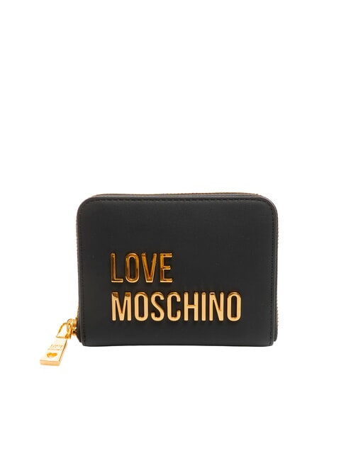 LOVE MOSCHINO BOLD LOVE Portafoglio medio zip aorund Nero - Portafogli Donna