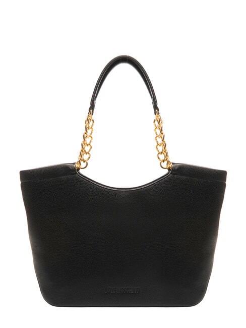 LOVE MOSCHINO GIANT Borsa shopping inserti catena Nero - Borse Donna