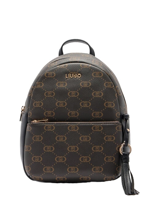 LIUJO CIRRY Zaino medio con logo all over NERO - Borse Donna