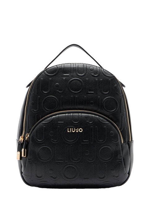 LIUJO MANHATTAN Zaino medio logo in rilievo NERO - Borse Donna