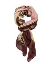 LIUJO ANIMALIER CHAIN Foulard con stampa all over red aubergine - Sciarpe - 1