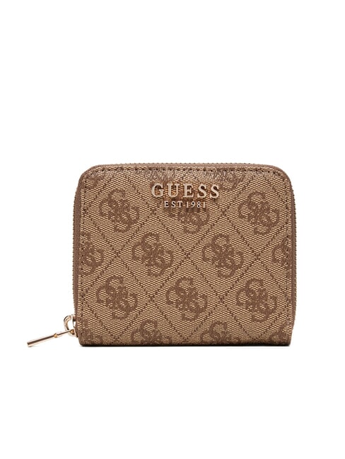 GUESS LAUREL 2 Portafoglio piccolo zip around LATTE LOGO - Portafogli Donna